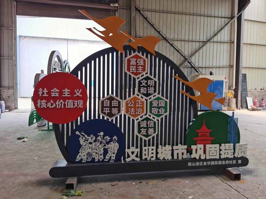 创文明城市标识标牌展示-文明城市 巩固提质 